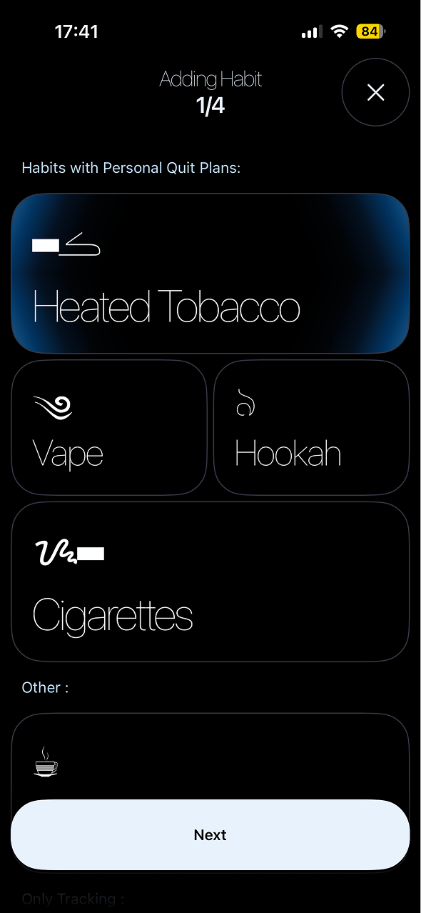Custom habit plan